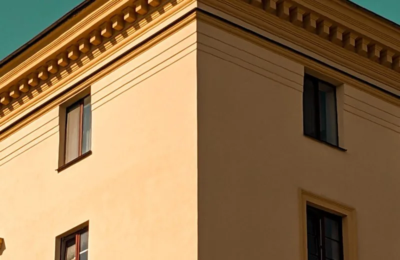 Façade rénovée sans fissures