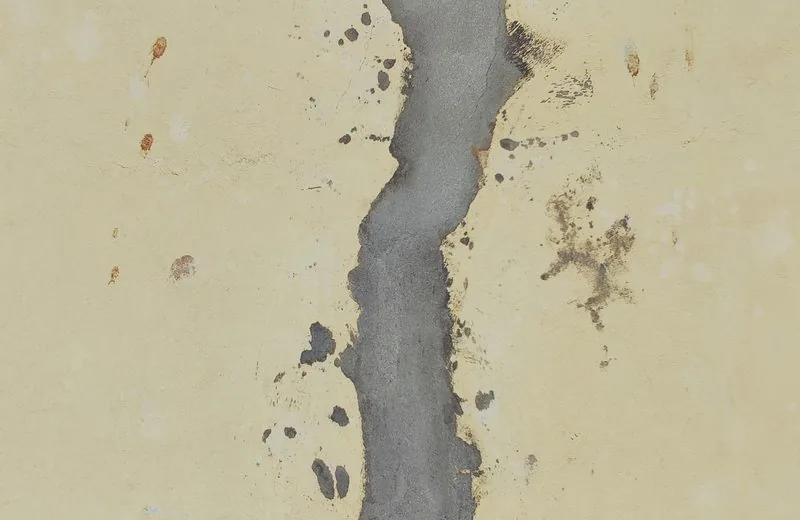 Infiltration d'eau et traces d'humidité sur un mur