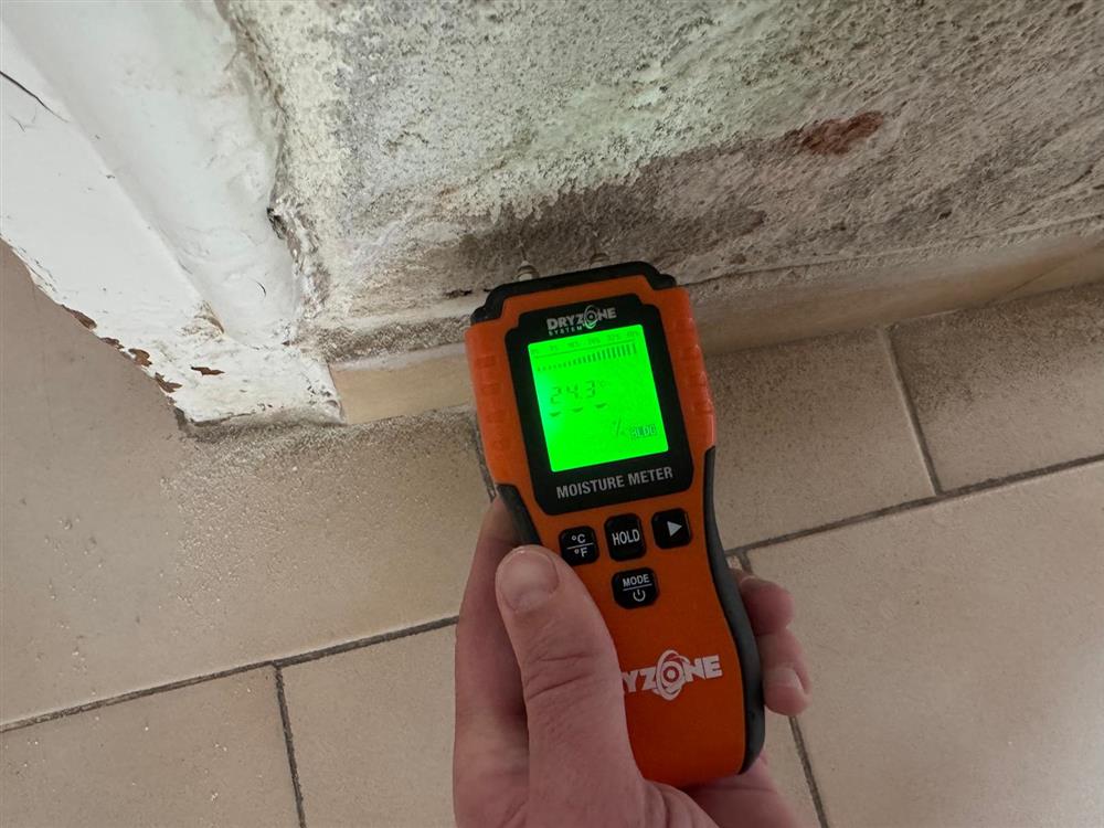 Diagnostic humidité à l'humidimètre